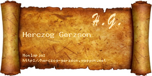 Herczog Gerzson névjegykártya